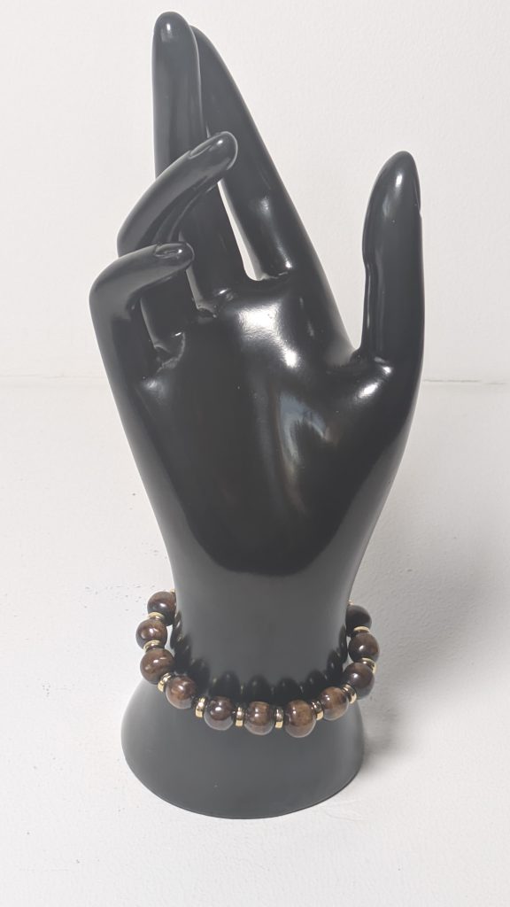 Armband, braune Perlen